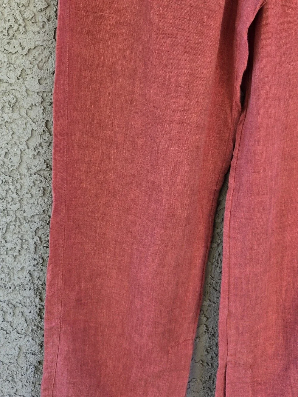 Athleta Retreat Women's Drawstring Linen Jogger Pants - Rust Wide Leg - Picture 5 of 14